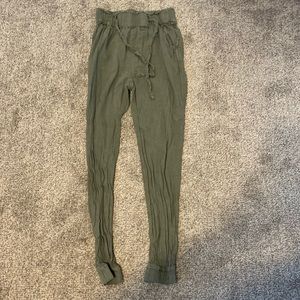 Hollister green ultra high rise pants